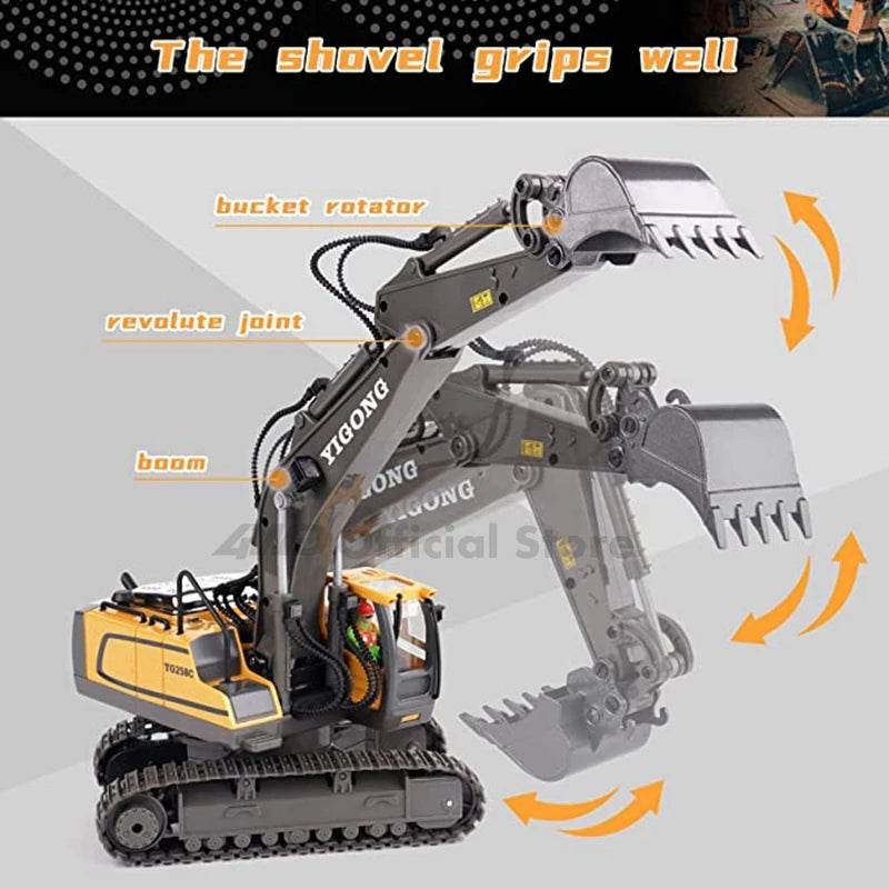 RC Excavator & Dump Truck –4WD Remote Control Construction Vehicles - Dump