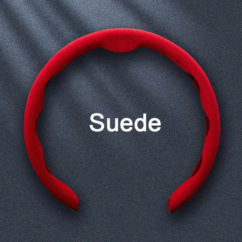 Premium Car Steering Wheel Cover – Universal 36-38cm - Red 1