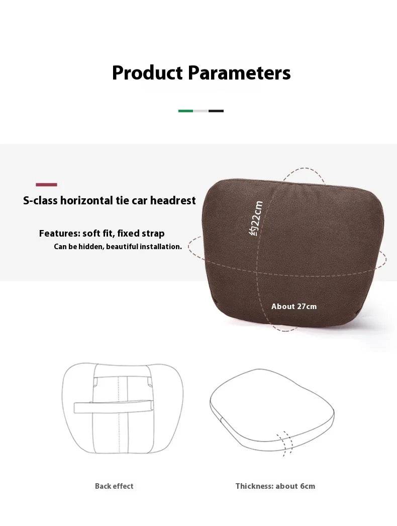 Mercedes-Benz Neck Pillow & Lumbar Support Cushion | For A B C E S V R-Class, CLA, GLA, GLB, GLC, GLE, SLK, A45, C43 -