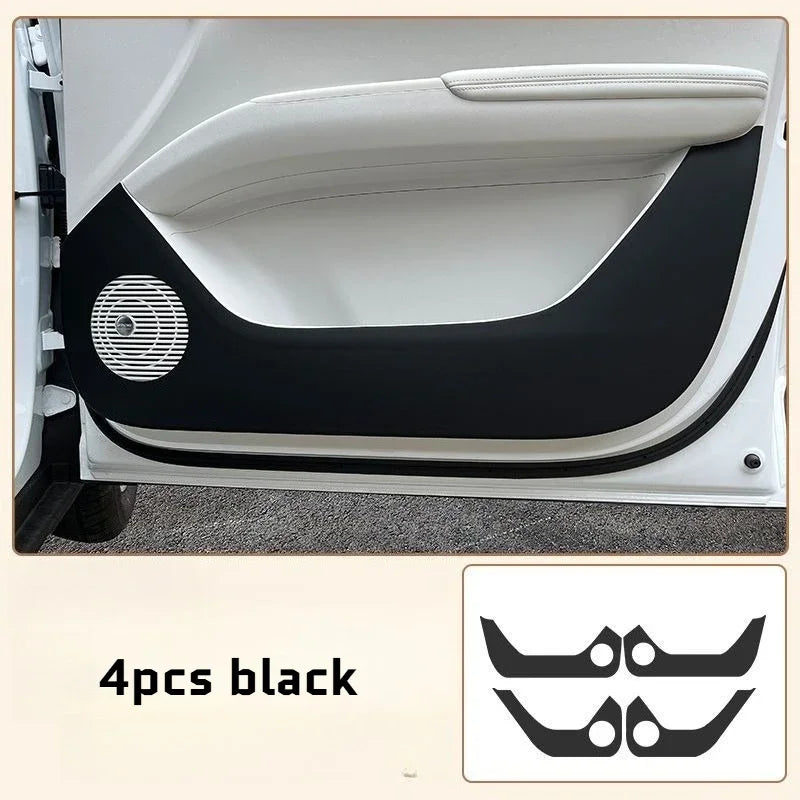 Geely EX2 PU Leather Door Anti-Kick Protector Pads - 4pcs black