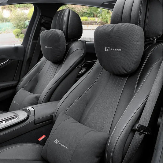Zeekr Car Headrest & Lumbar Support Pillow - headrest black