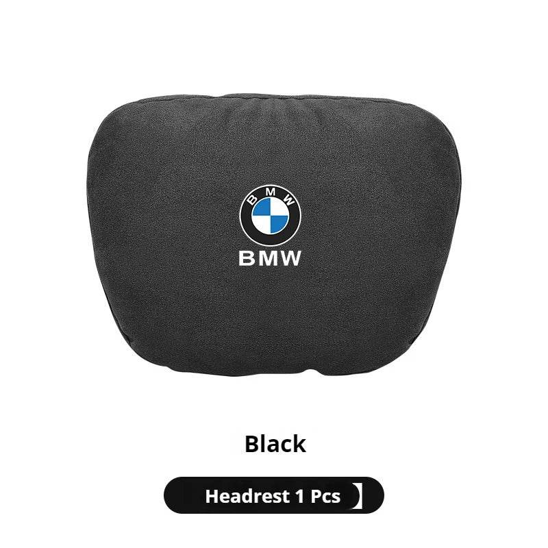 BMW Suede Neck Pillow & Lumbar Cushion - Black Neck Pillow