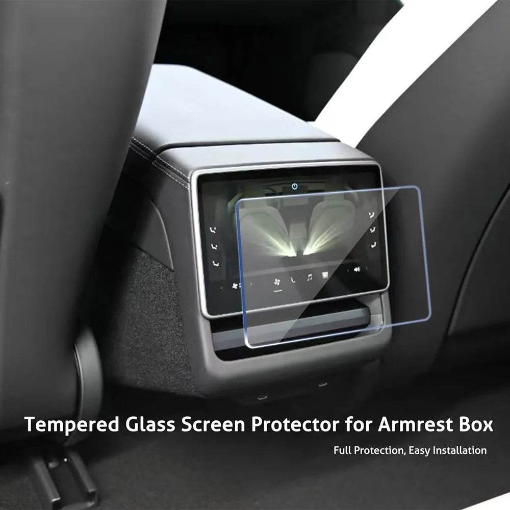Glass Screen Protector for Tesla Model Y Juniper 2025+ | Center Console & Dashboard Touchscreen Accessories (2-Piece Full Set) - HD 2pcs