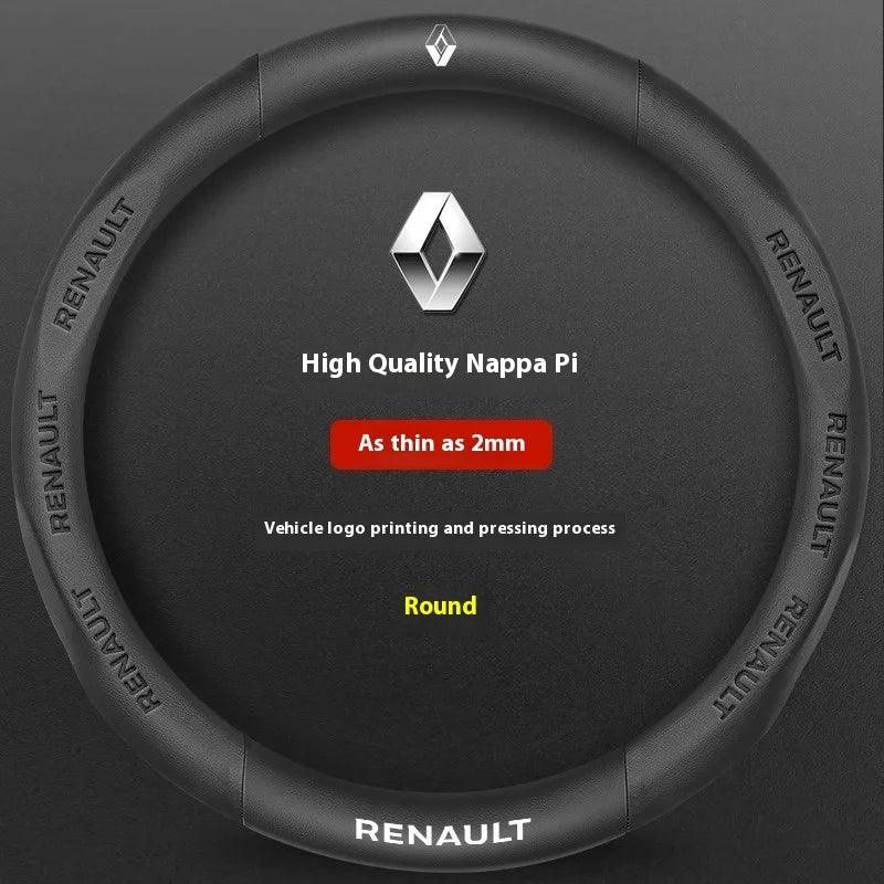 Renault Carbon Fiber Steering Wheel Cover - O Leather Black