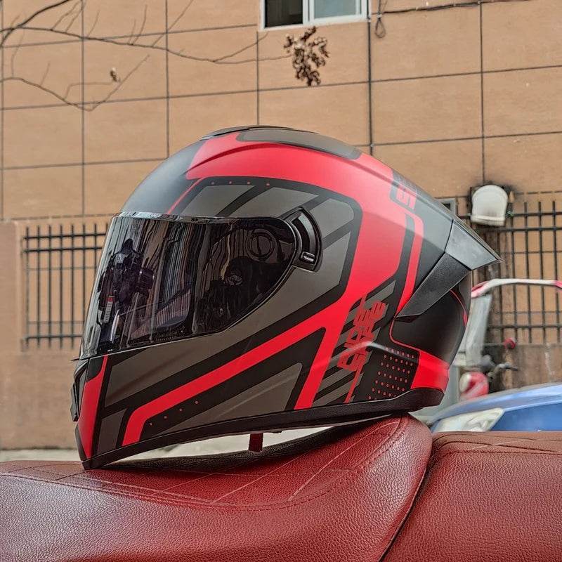 Double Visor Racing & Sports Motorbike Helmet - 17 / M