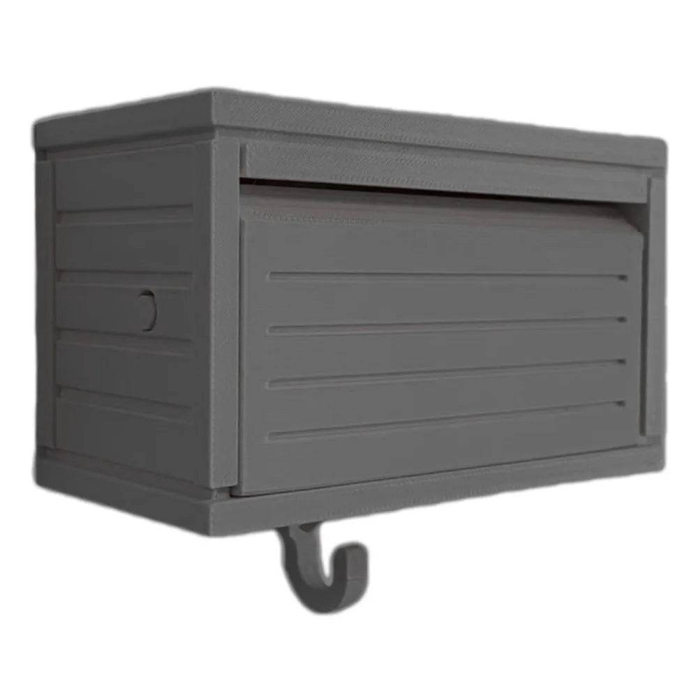 Car Garage Key Holder – Wall Mount Key Rack with Door - Dark Grey