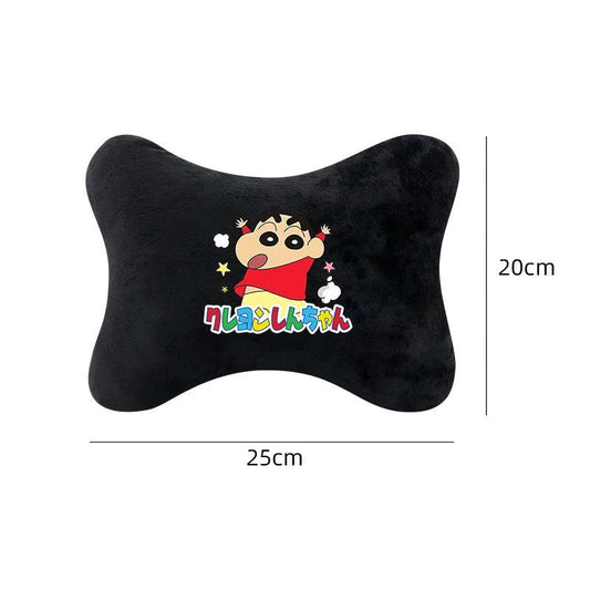Crayon Shin-chan Car Neck Pillow - Cartoon Headrest Cushion Support