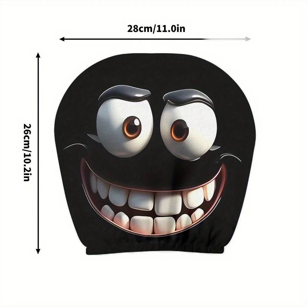 Smiley Face Car Pillowcases | 2pcs Soft & Washable -