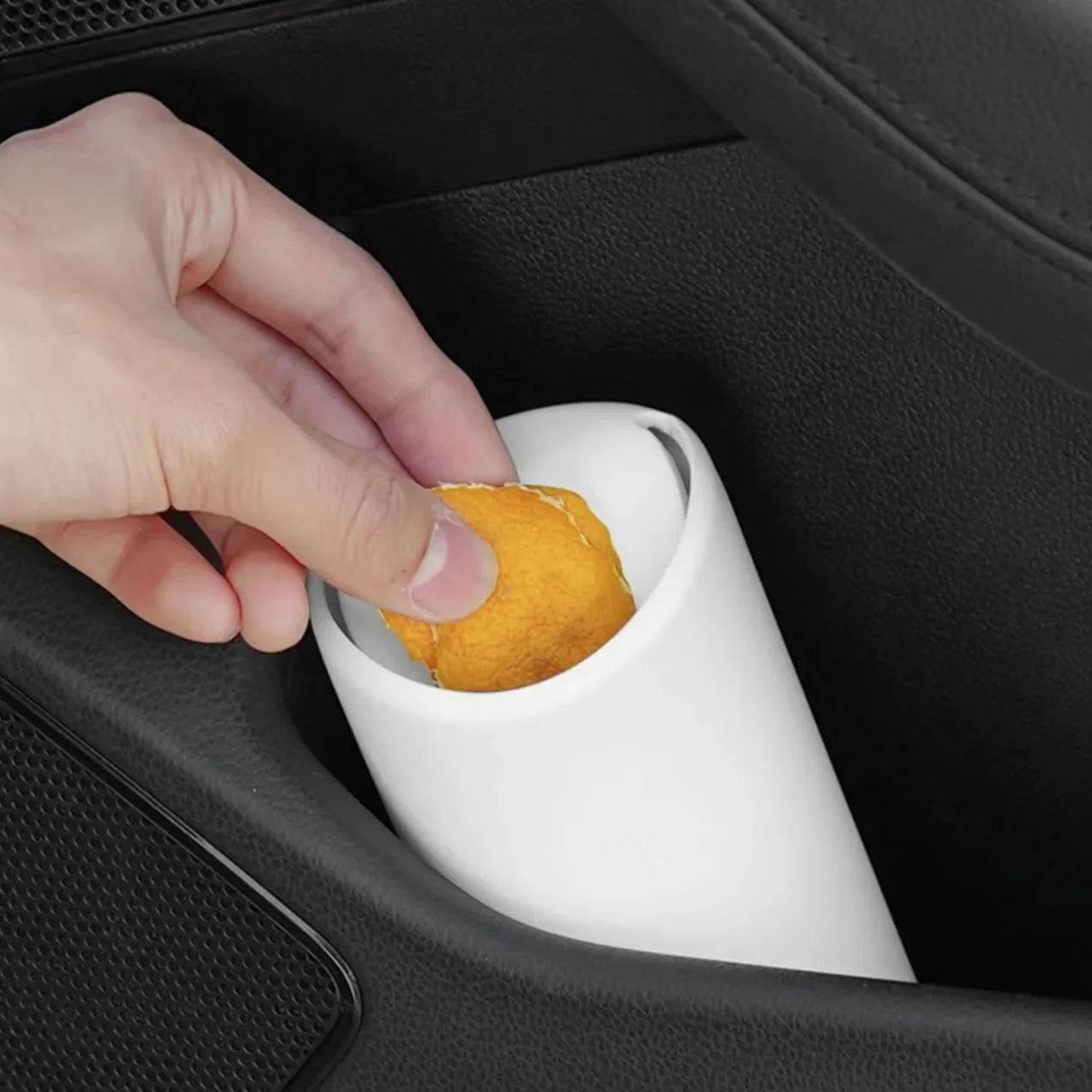 Silicone Car Trash Can - White