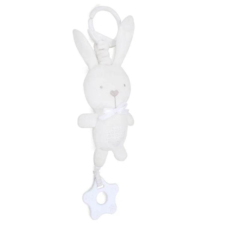 Baby Hanging Rattle Toy for Stroller & Crib - Rabbit with teether