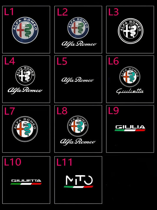 LED Car Welcome Logo Door Projector Light For Alfa Romeo Giulia Mito
