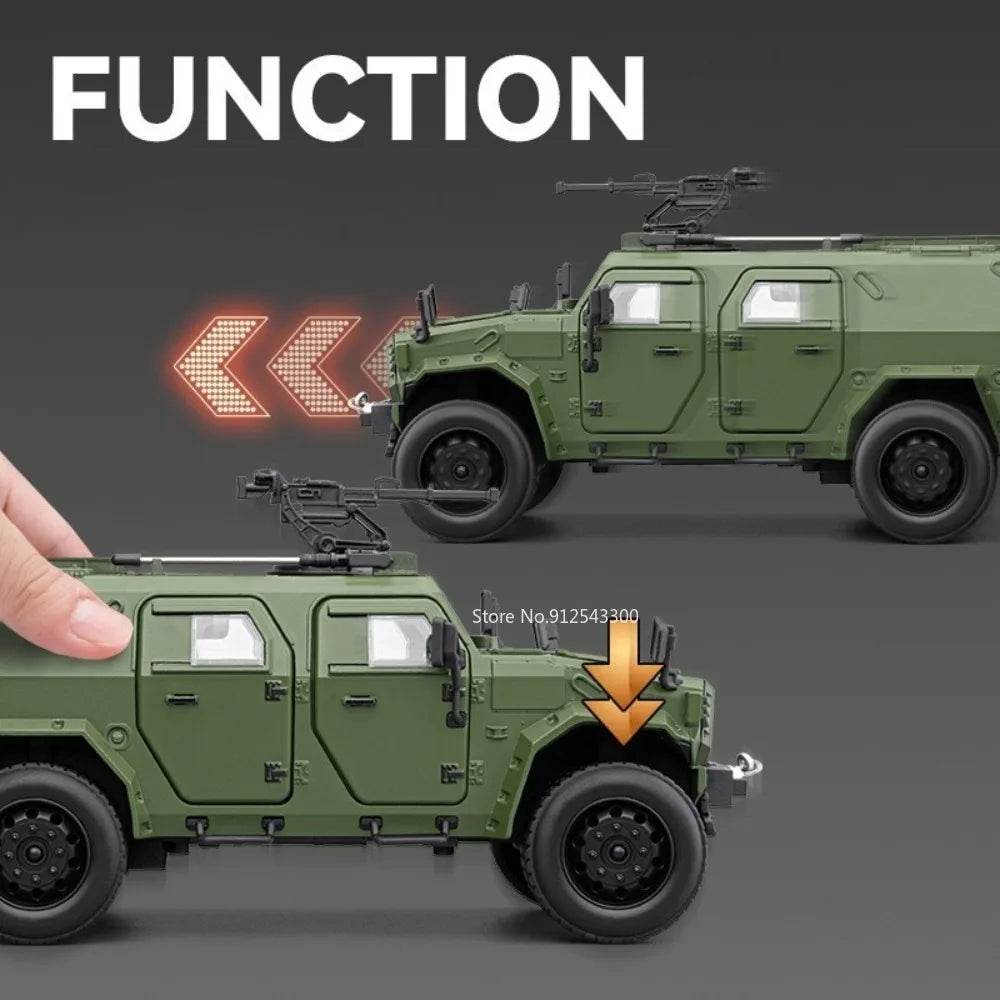 Armored Car – Diecast Military Model with Sound & Light - Green