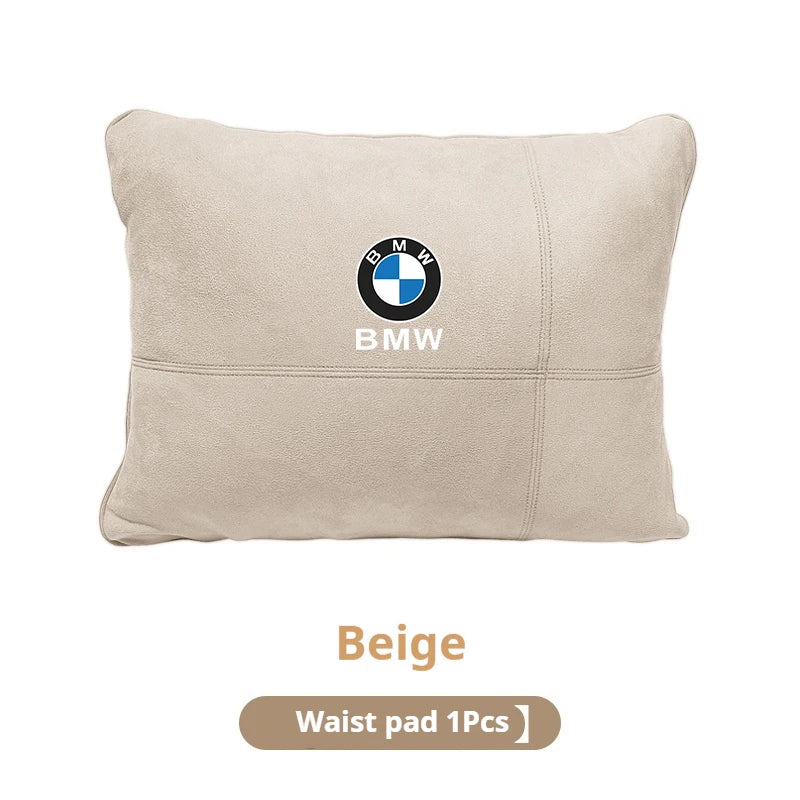 BMW Suede Neck Pillow & Lumbar Cushion