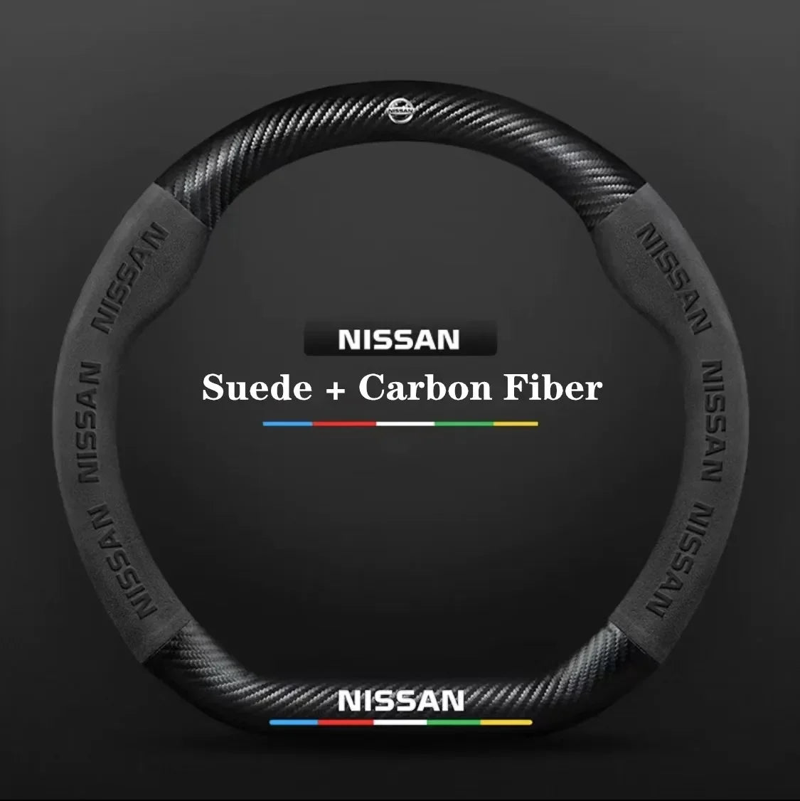 Nissan Carbon Fiber Suede Steering Wheel Cover