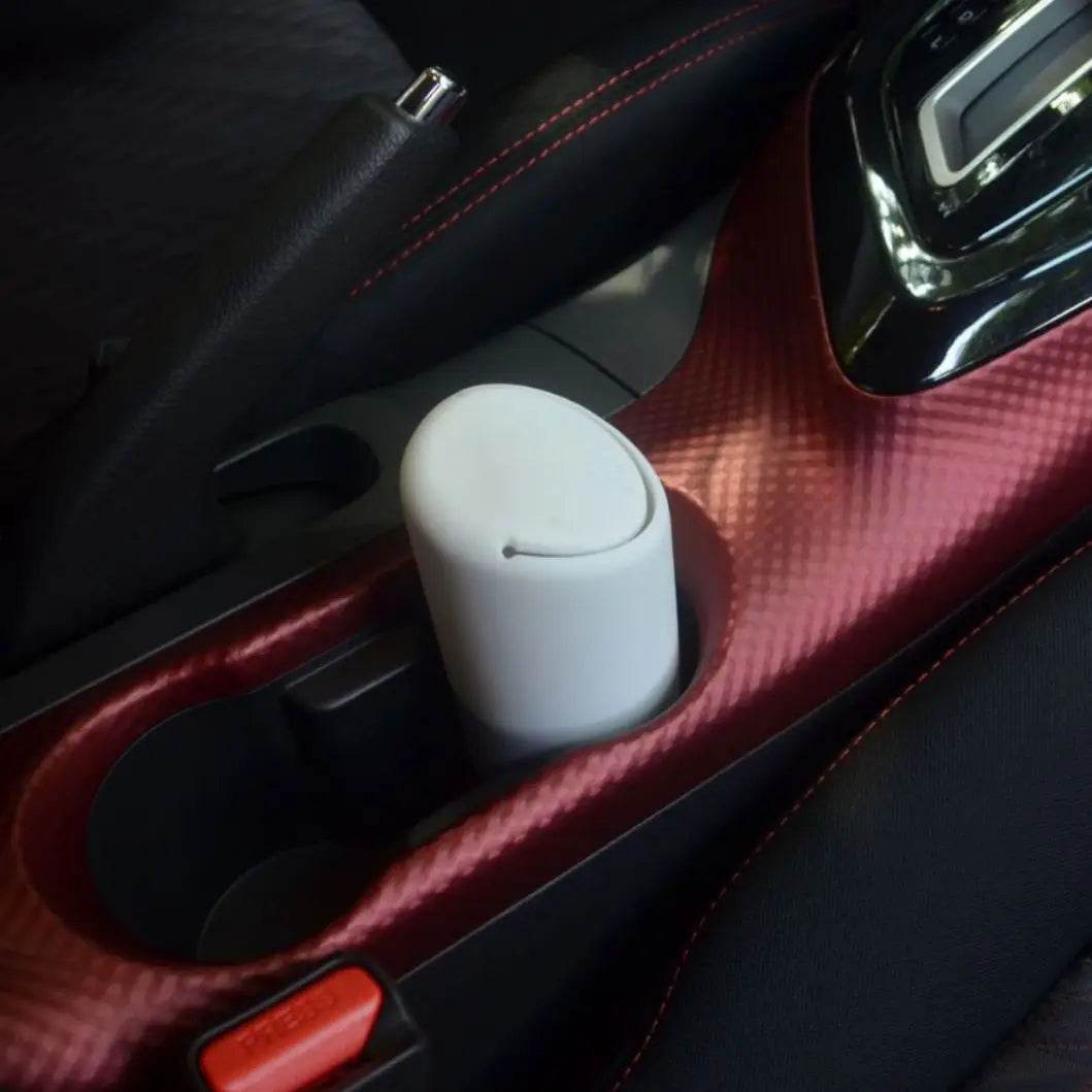 Silicone Car Trash Can - White