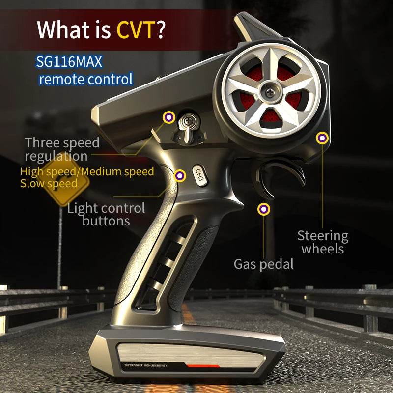 High-Speed RC 4WD Drift Car (80/40KMH) - SG116 PRO (40KMH)