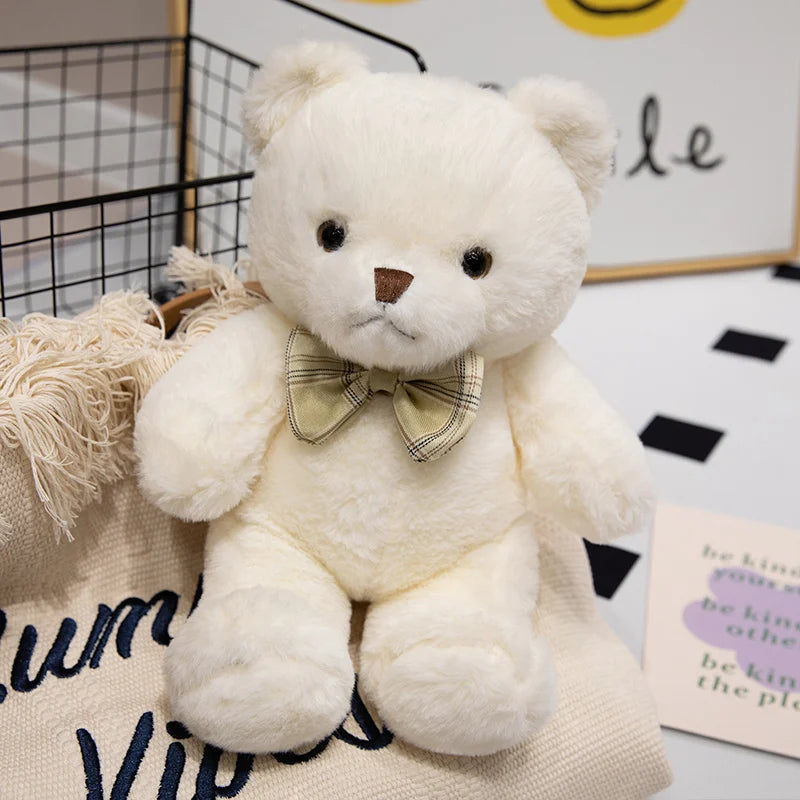 Teddy Bear Plush Toy – Kawaii Bow Tie Hug Doll