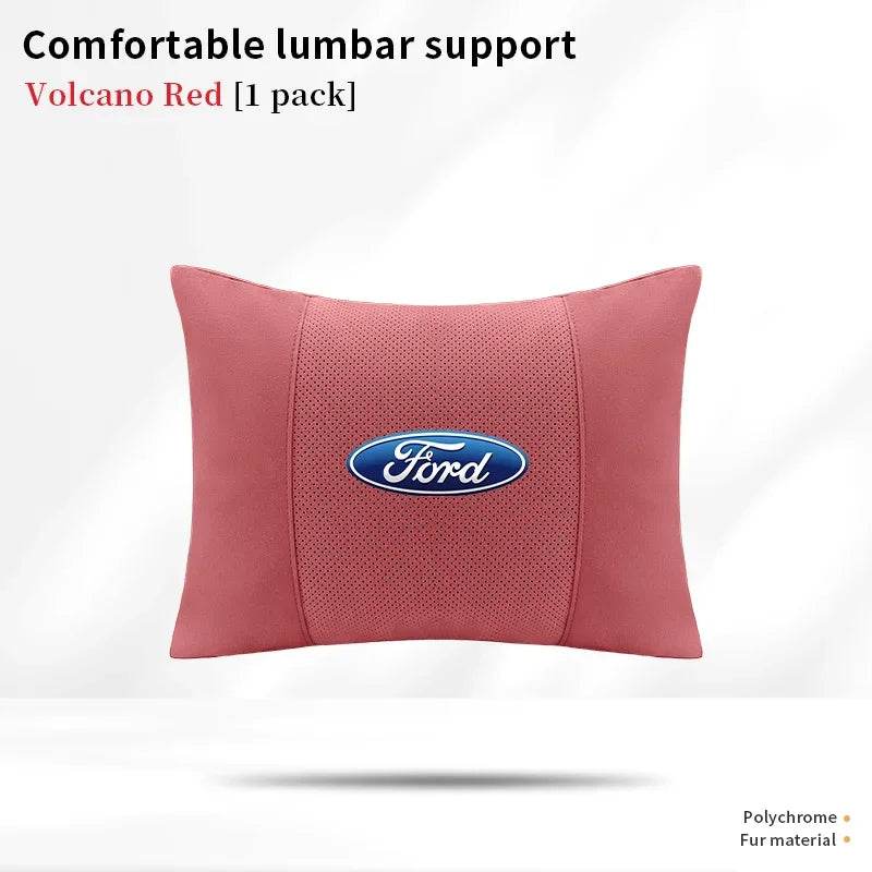 Ford Ventilated Neck Pillow & Lumbar Cushion - Waist Cushion Red