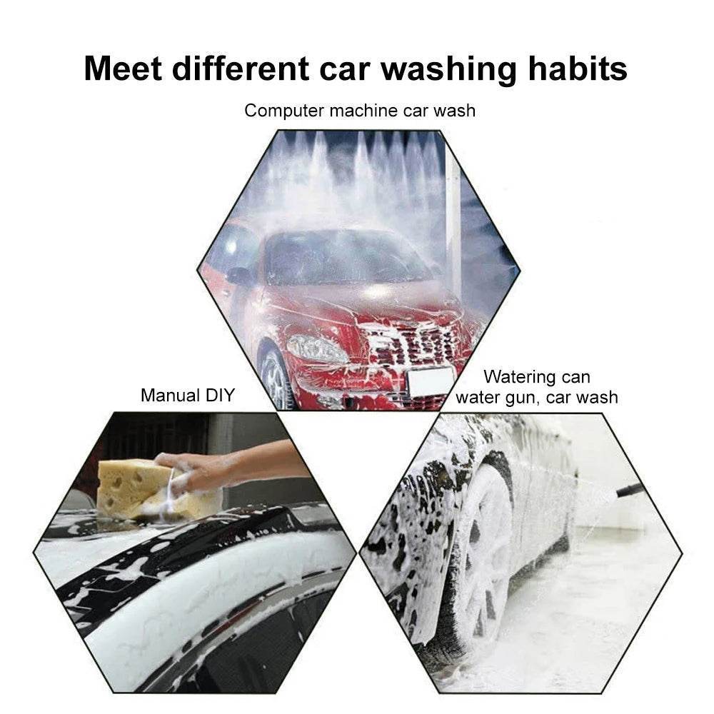 Car Wash Shampoo Powder – Universal Car Cleaning Soap for Body, Glass & Wheels - 10 bags