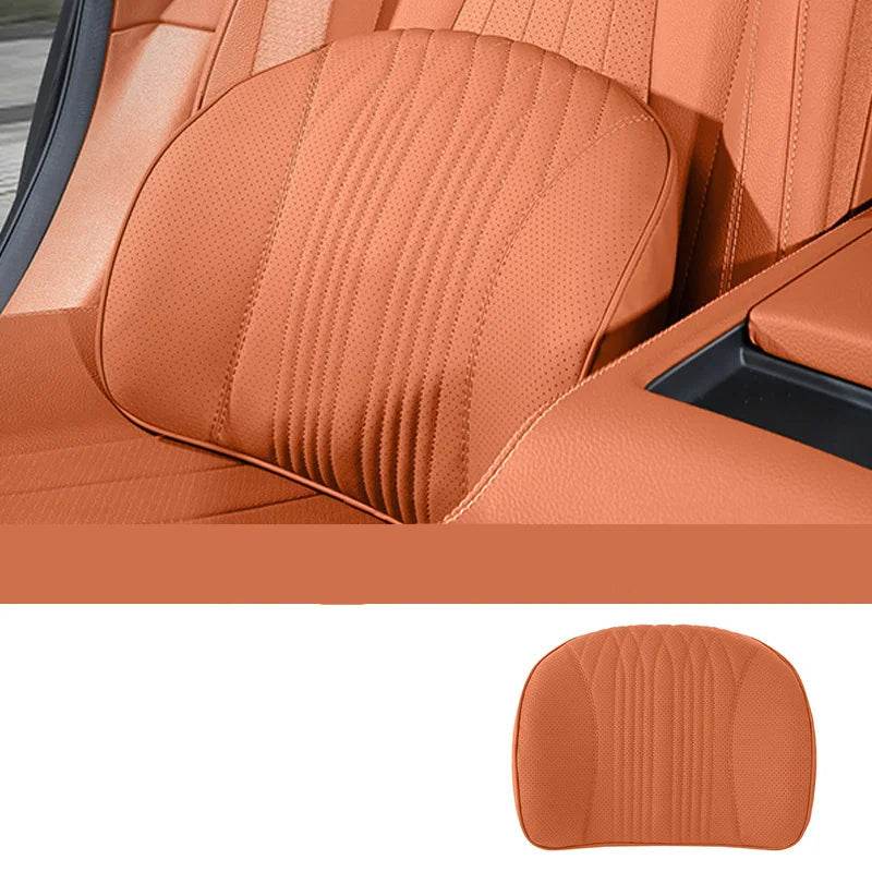 Mercedes-Benz E-Class C/GLC Seat Cushion with Headrest & Lumbar Support - Ocher Brown Lumbar