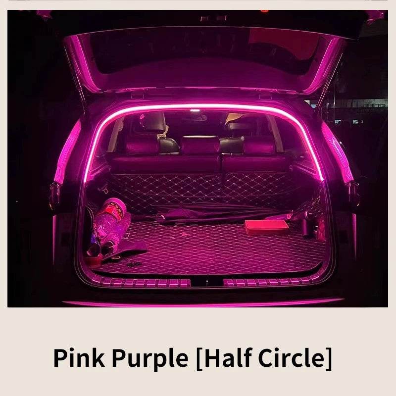 Car Trunk Ambient LED Light Strip | Wireless, Auto-Sensing, High Brightness - 2M Pink purple