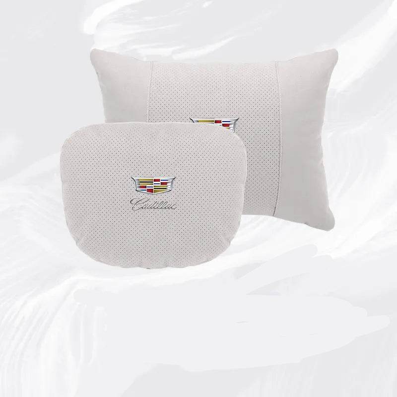 Cadillac Escalade Breathable Neck Pillow & Lumbar Support XT4 XT5 ATS CTS SRX XTS BLS GT4 - headrest 1pc white