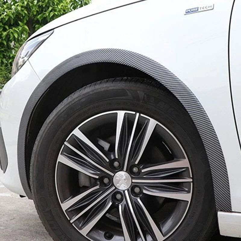 Carbon Fiber Style Car Wheel Fender Arches – Universal Decorative Lip Protectors - 3.5CM-Carbon fiber