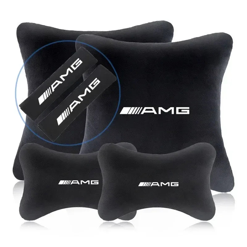 Mercedes AMG Neck & Lumber support Pillow and Shoulder Pad - 2Neck&2Lumber Pillow and 2Shoulder Pad