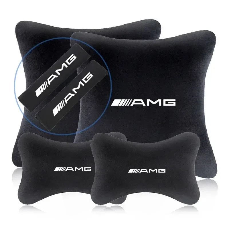 Mercedes AMG Neck & Lumber support Pillow and Shoulder Pad - 2Neck&2Lumber Pillow and 2Shoulder Pad