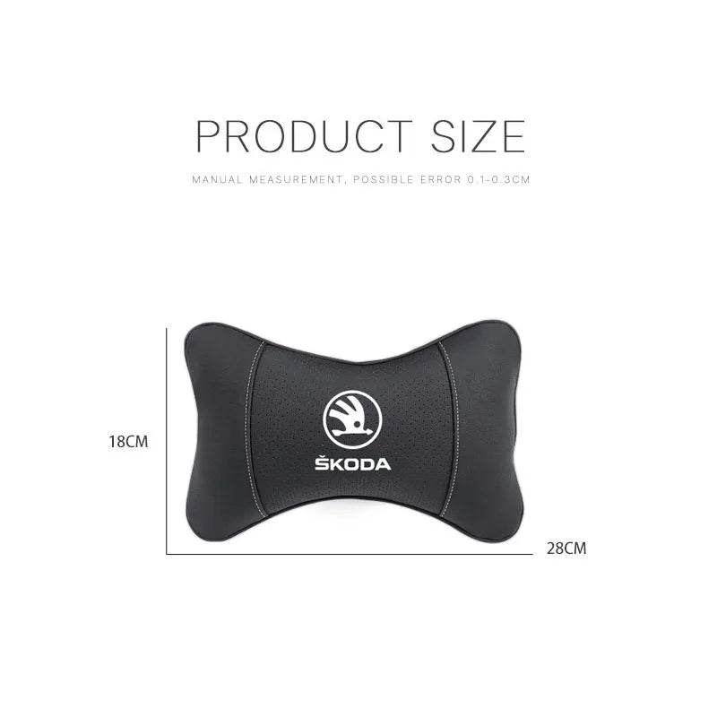Car Seat Neck Pillow for Skoda – Compatible with Octavia, Superb, Rapid, Kodiaq, Karoq, Fabia, Kamiq & More -