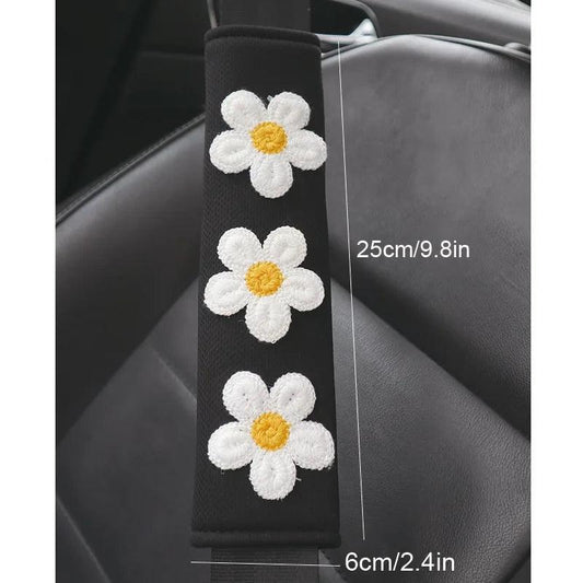 Flower Cartoon Seat Belt Shoulder Pad Cover Interior Protection