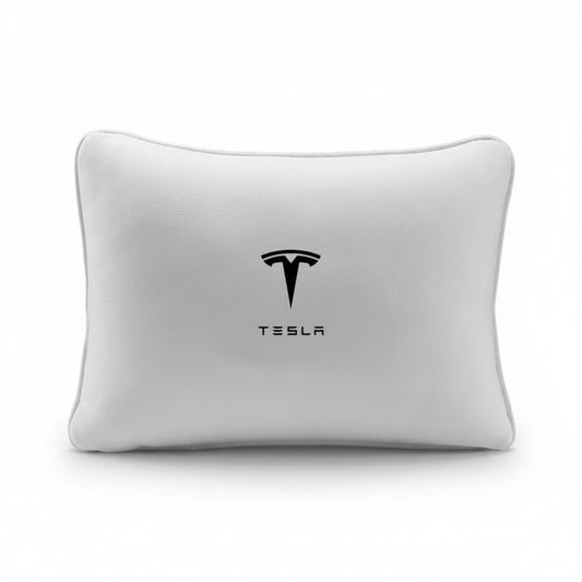Tesla Car Headrest & Waist Pillow - Waist Pillow White