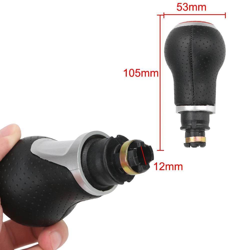 5/6 Speed Gear Shift Knob 12mm - Silver 6 gear