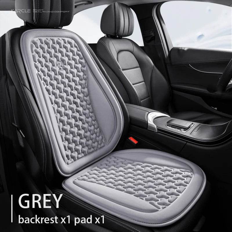 Summer Ice Silk Car Seat 3D Cushion - Grey Set