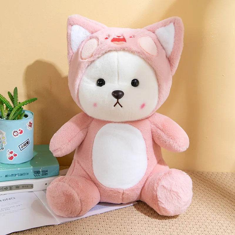 Cute Teddy Bear Plush Doll Collection – Stitch, Panda, Strawberry & More - cat bear / 30cm