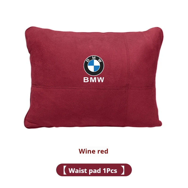 BMW Suede Neck Pillow & Lumbar Cushion
