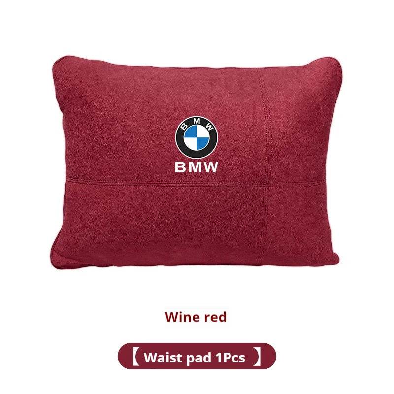 BMW Suede Neck Pillow & Lumbar Cushion - Red Lumbar Cushion