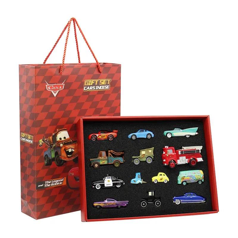 Disney Pixar Cars Gift Box – Diecast Lightning McQueen & Jackson Storm Set - 13Pcs