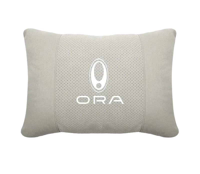 GWM ORA Car Neck Headrest & Lumbar Support Pillow Set - Waist Pillow white