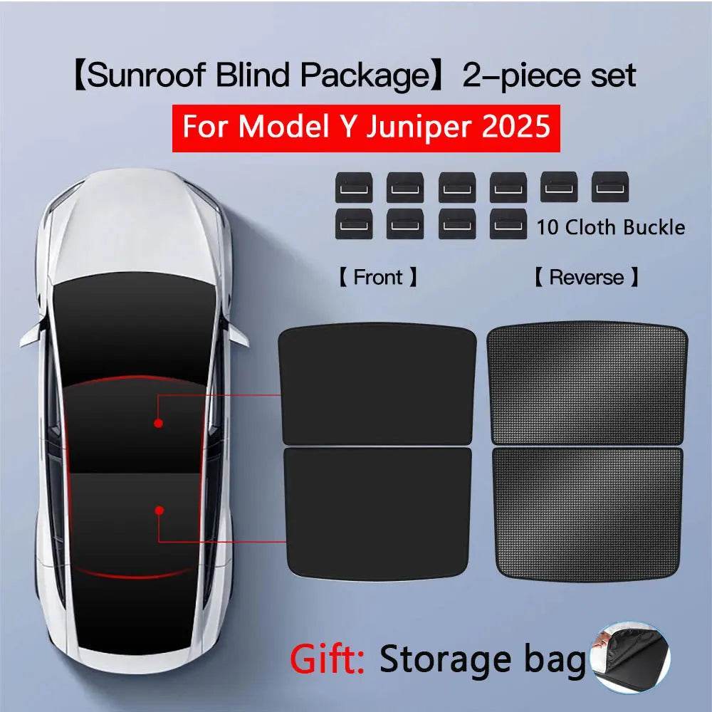 Tesla Model 3/Y Sunroof Sunshade (2020–2025) - Windshield M3 MY