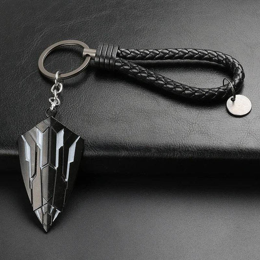 Marvel Avengers Deadpool Captain America Shield Keychain Rotate Relieve Anxiety Toy Keyring Car Bag Key Holder Accessories Gift - hei bao