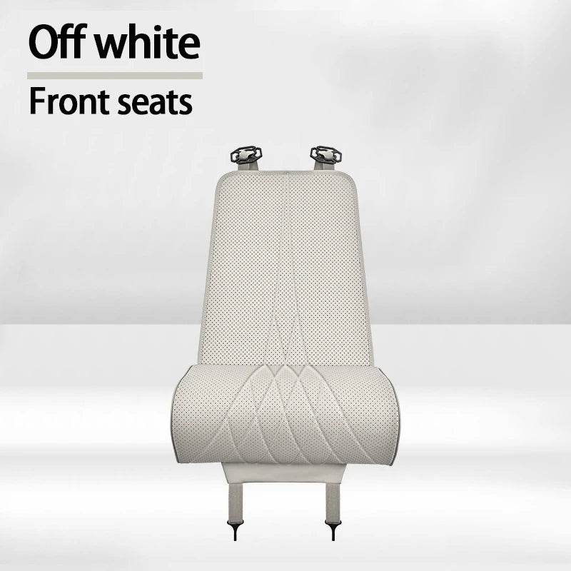 Car Seat Cushion | Universal PU Leather, Breathable & All-Season Comfort - 1PC White
