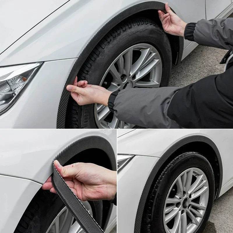 Carbon Fiber Style Car Wheel Fender Arches – Universal Decorative Lip Protectors - 3.5CM-Carbon fiber