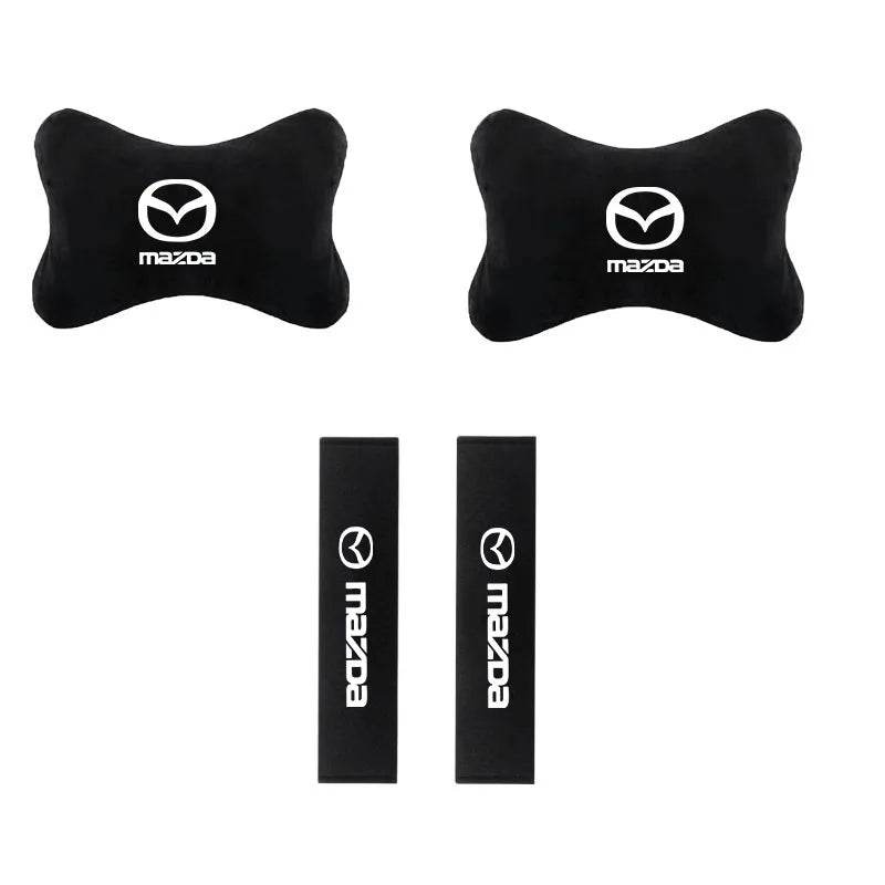 Mazda Neck Pillow and Seat Belt Pad - Black