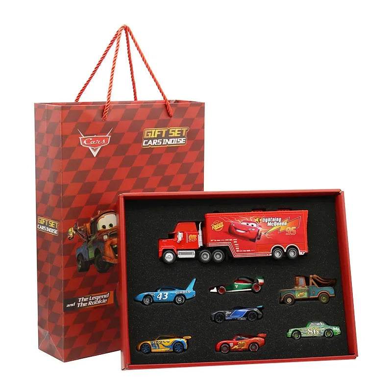 Disney Pixar Cars Gift Box – Diecast Lightning McQueen & Jackson Storm Set - 8Pcs