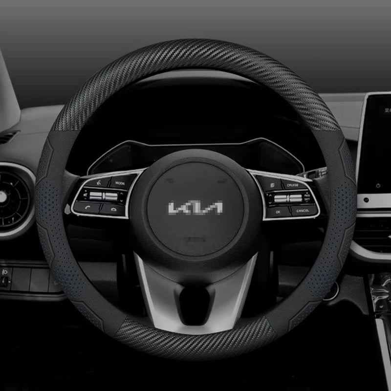 Kia Carbon Fiber Suede Steering Wheel Cover