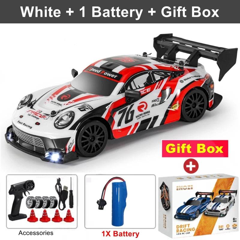 GT RS , Mustang, BMW RC 4WD Drift Car - GT RS White