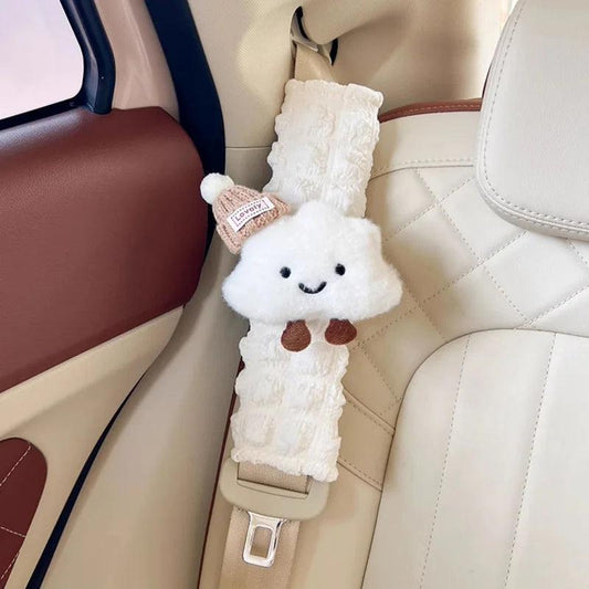 Cute Bow Cloud Car Seat Belt Cover Cushion Safety Shoulder Pad