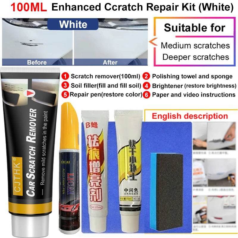 Car Scratch Remover & Paint Repair Compound – Swirl Remover & Polishing Wax for Auto Body Care - 100ml White repair