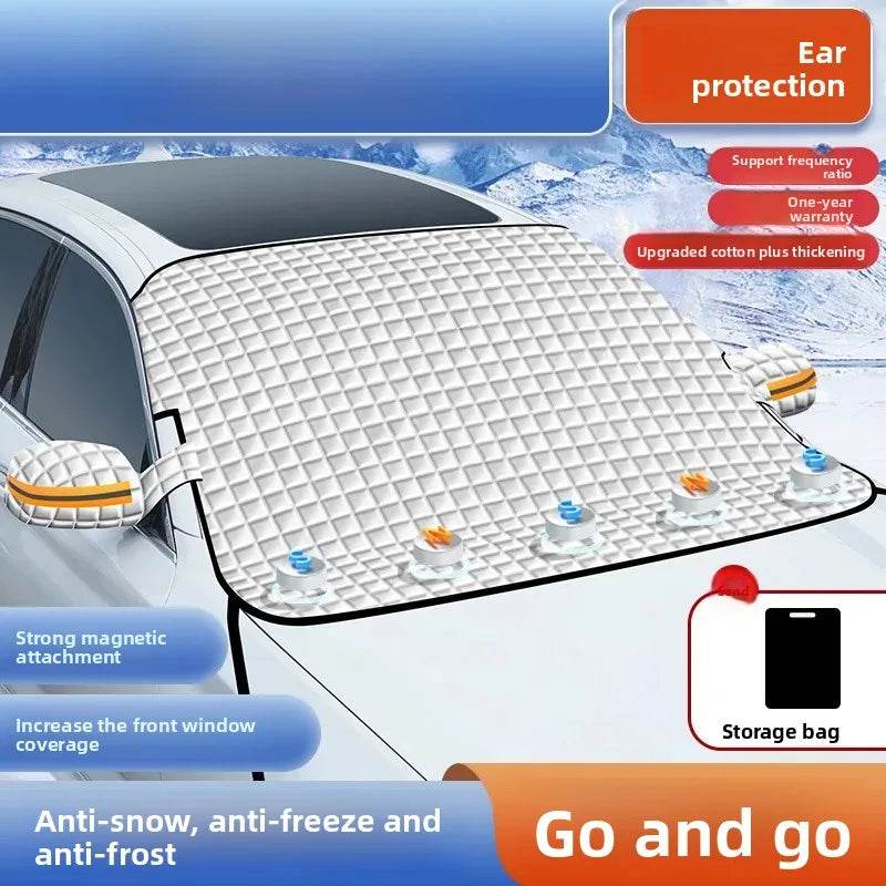 Magnetic Windshield Snowproof Cover – Sun Protection & Anti-Freezing - 5 Magnet - Large